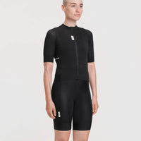 Fingercrossed Road Jersey Super Light Plus Women Radtrikot Black