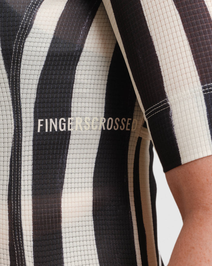 Fingercrossed Road Jersey Super Light Plus Women Radtrikot Stripes