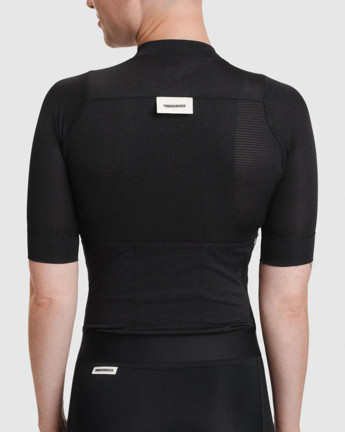 Fingercrossed Road Jersey Super Light Plus Women Radtrikot Black