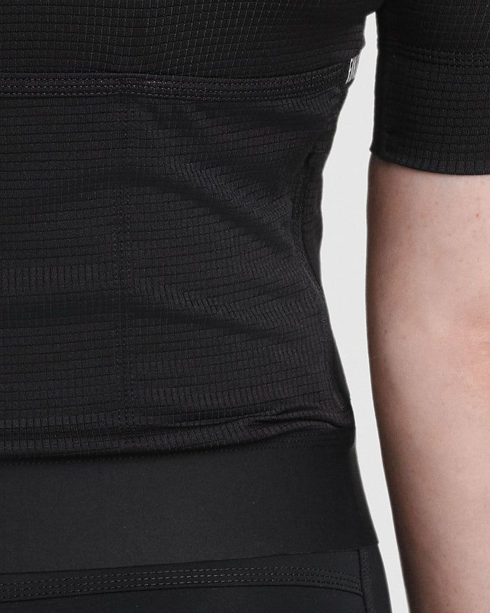 Fingercrossed Road Jersey Super Light Plus Women Radtrikot Black