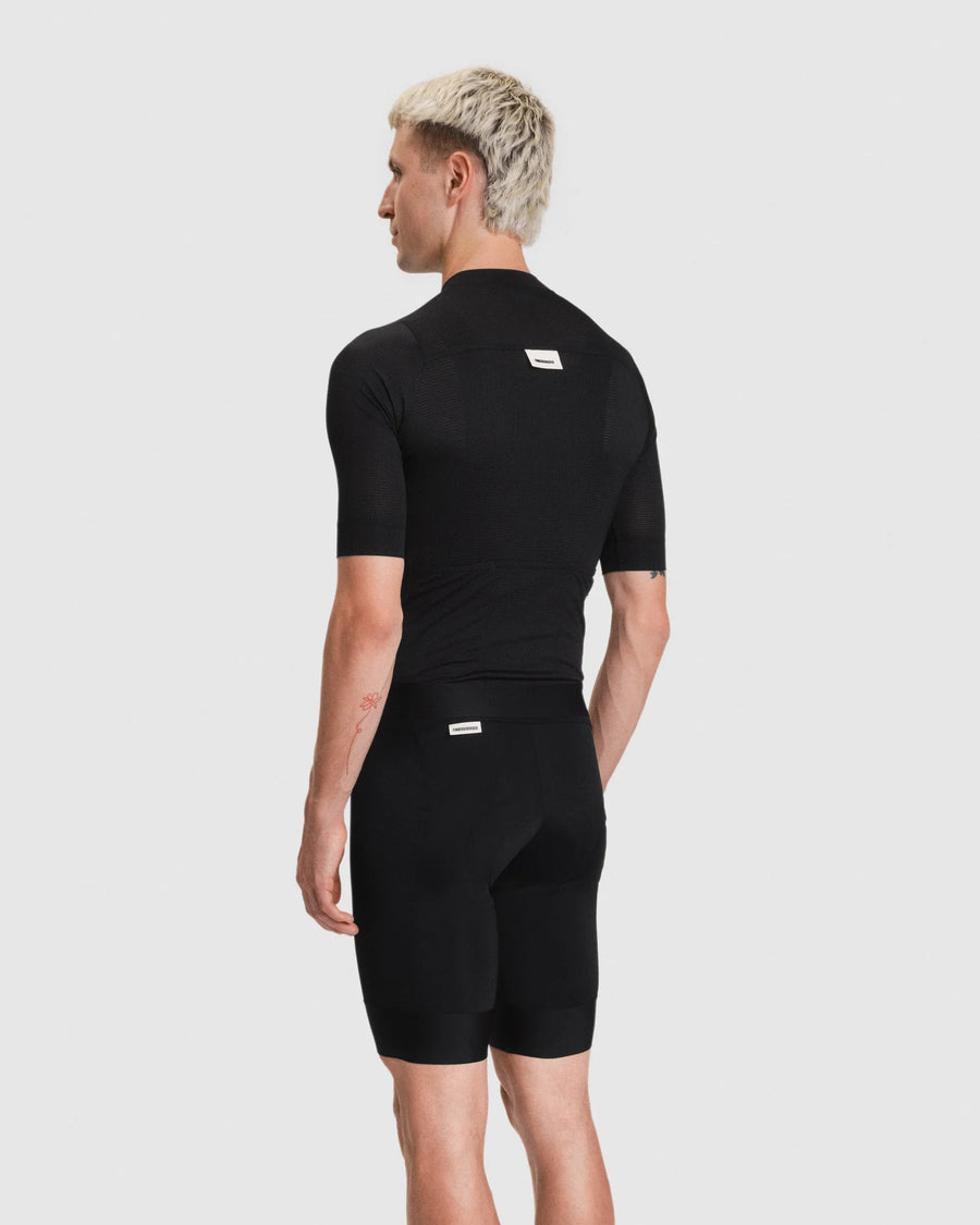 Fingercrossed Road Jersey Super Light Plus Men Radtrikot Black