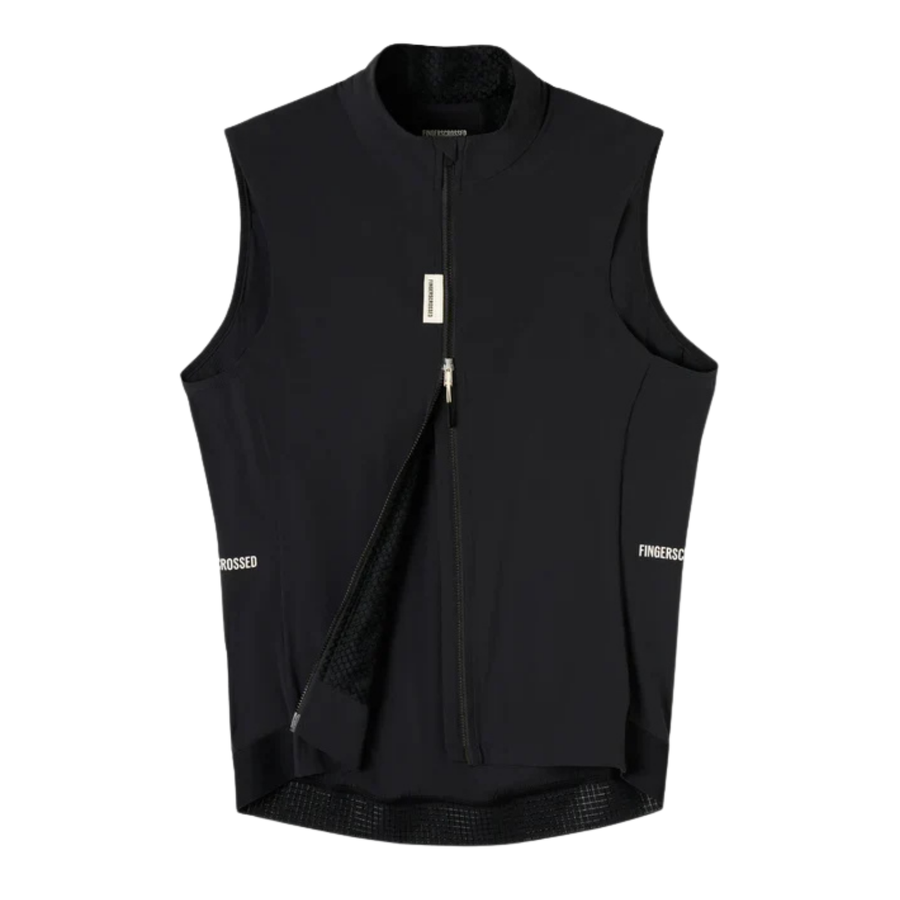 Fingercrossed Road Wind Vest Men Insulated Wind Weste Black