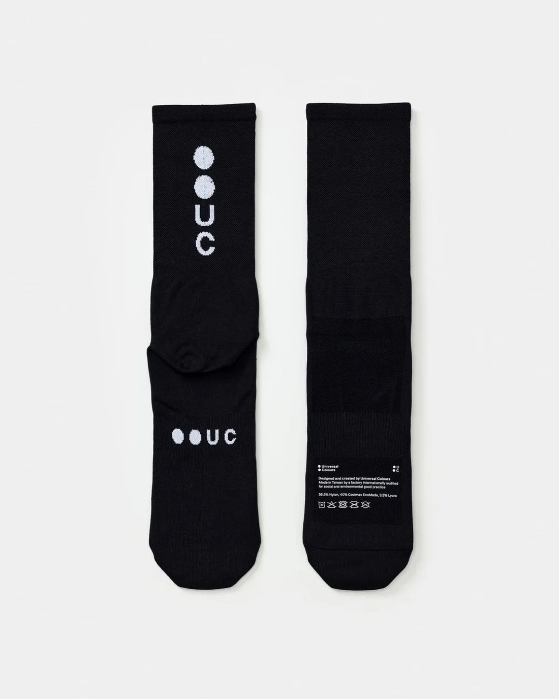 Universal Colours Mono Summer Socks Radsocken Black