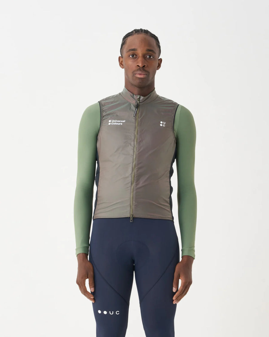 Universal Colours Spectrum 2.0 Lightweight Unisex Gilet WindwesteIridescent Green/Red