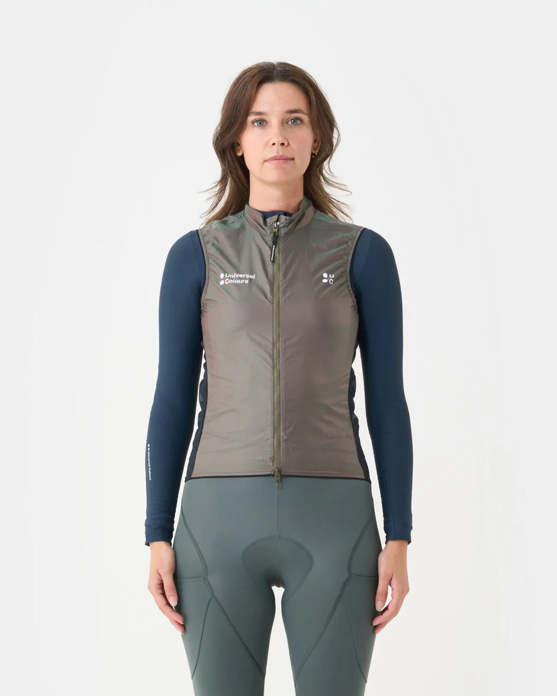 Universal Colours Spectrum 2.0 Lightweight Unisex Gilet WindwesteIridescent Green/Red