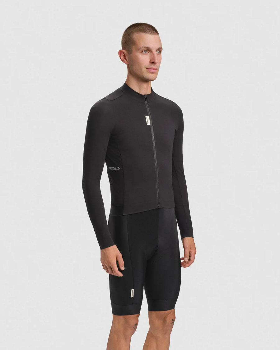Fingercrossed Road Jersey LS Men Radtrikot langarm Black
