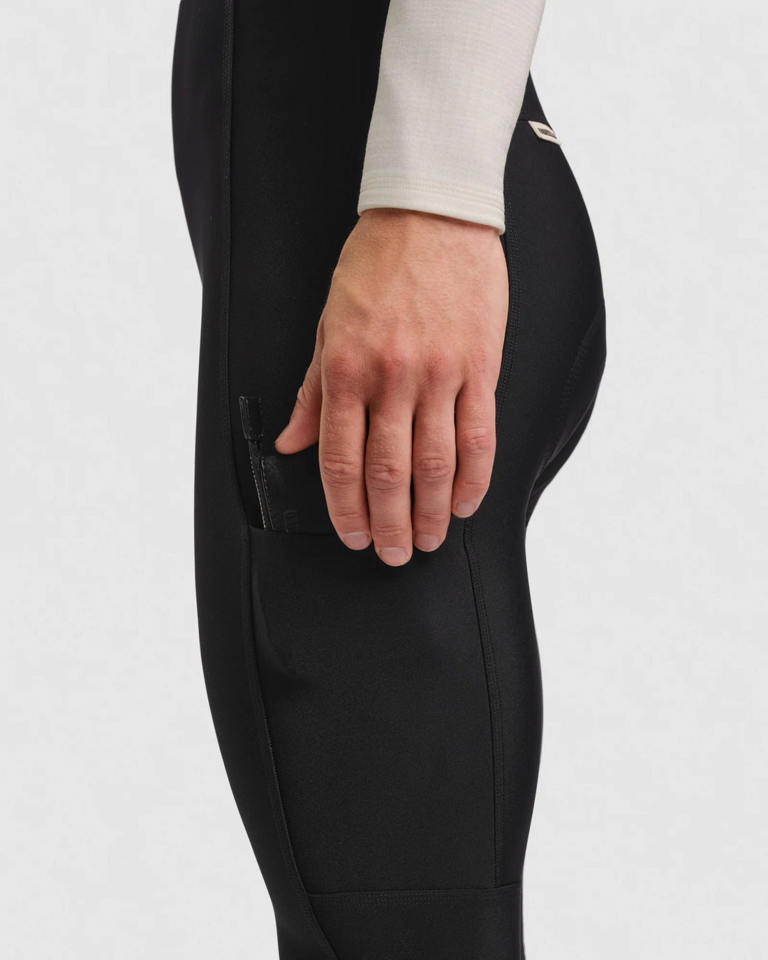Fingercrossed Road Bib Long Thermal Men Radhose Black