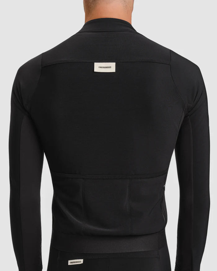 Fingercrossed Road Jersey LS Thermal Men Radtrikot langarm Black