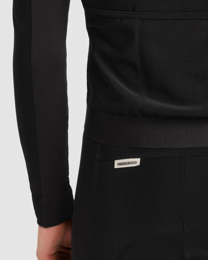 Fingercrossed Road Jersey LS Thermal Men Radtrikot langarm Black