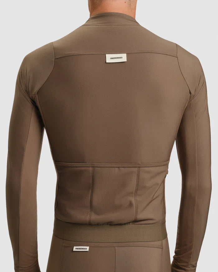 Fingercrossed Road Jersey LS Thermal Men Radtrikot langarm Ground