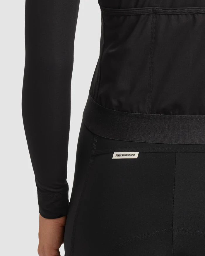 Fingercrossed Road Jersey LS Women Radtrikot langarm Black