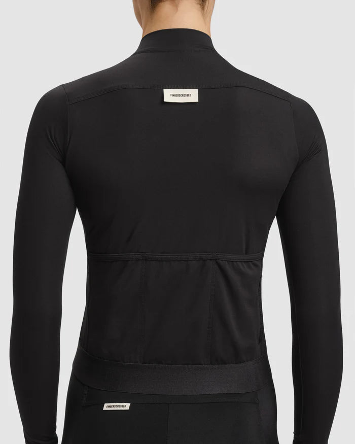 Fingercrossed Road Jersey LS Women Radtrikot langarm Black