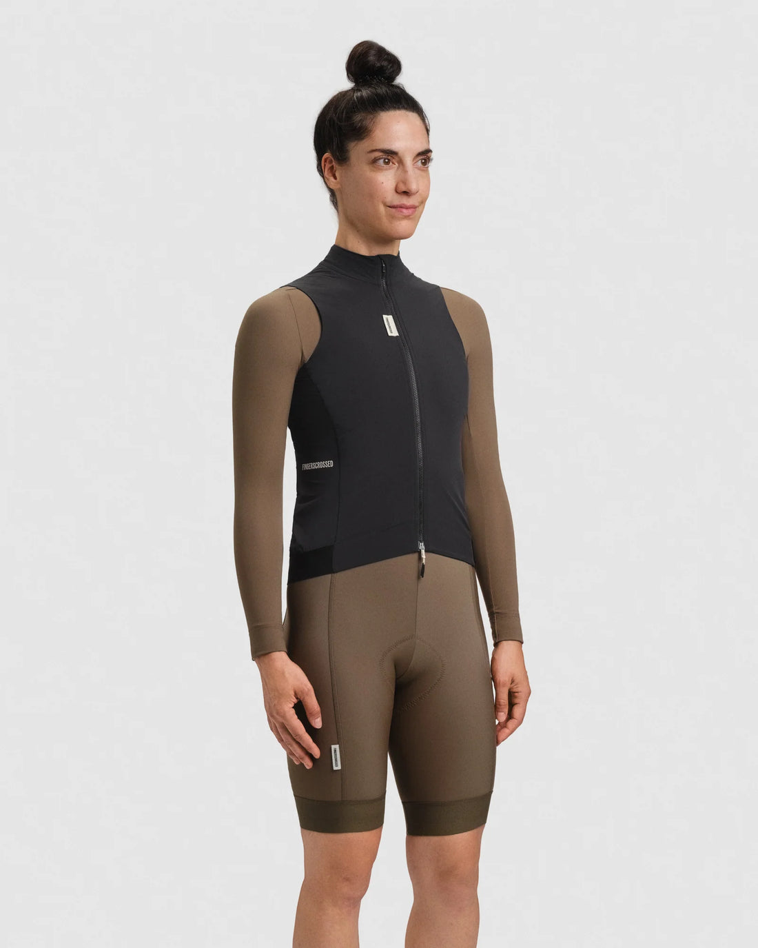 Fingercrossed Road Wind Vest Women Insulated Wind Weste Black