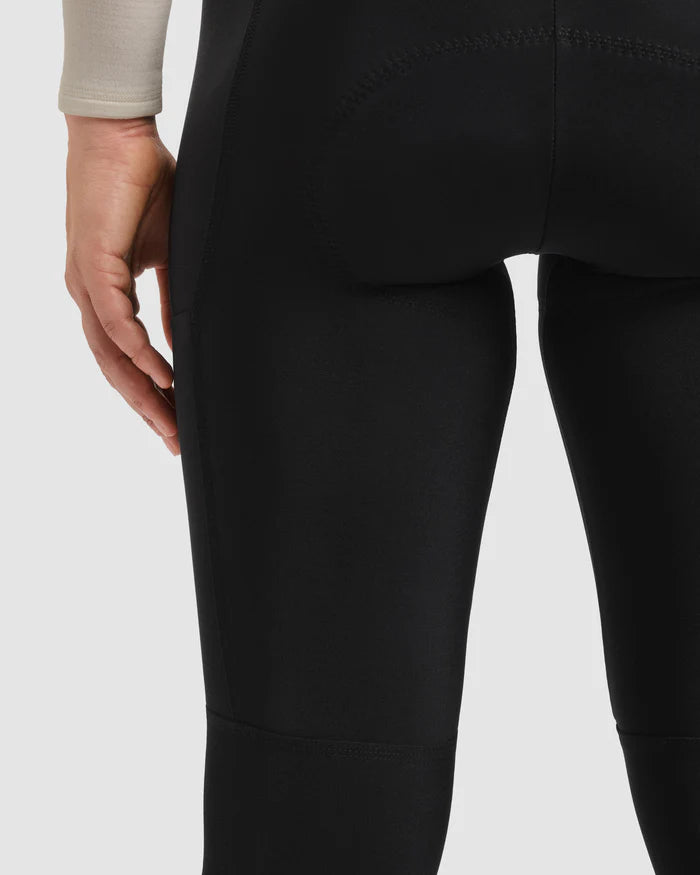 Fingercrossed Road Bib Long Thermal Women Radhose Black