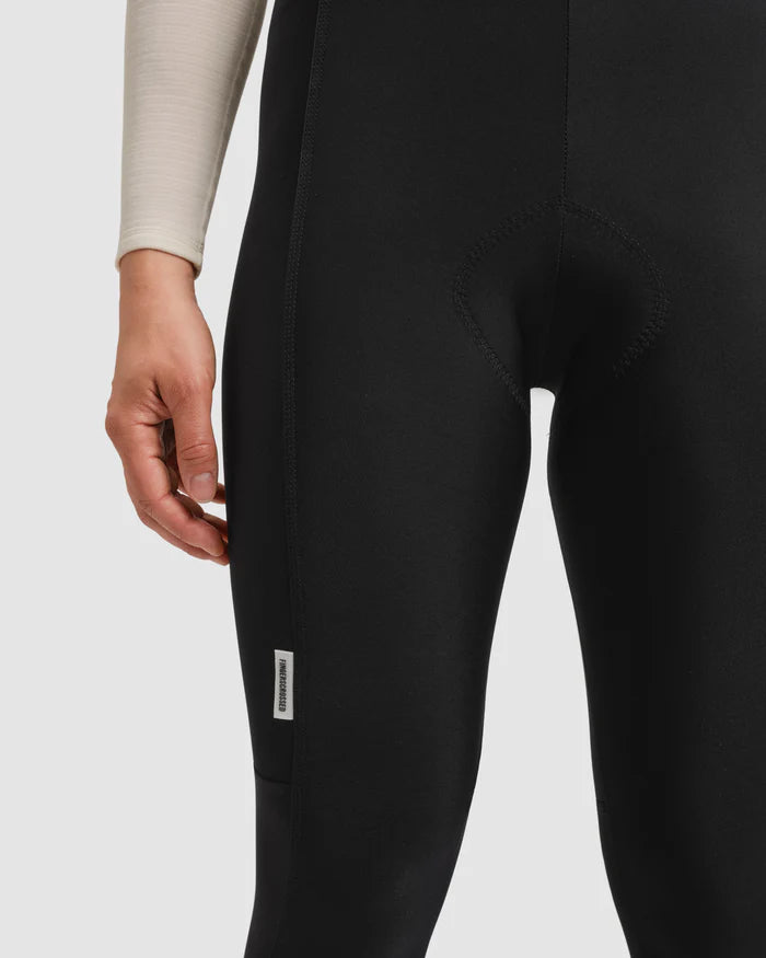 Fingercrossed Road Bib Long Thermal Women Radhose Black