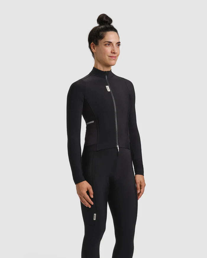 Fingercrossed Road Jersey LS Thermal Women Radtrikot langarm Black