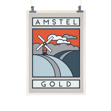 Handmade Cyclist Amstel Gold Cycling Art Print