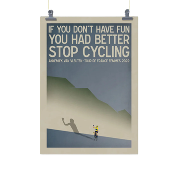 Handmade Cyclist Annemiek Van Vleuten Tour de France Femmes Limited Edition Cycling Art Print