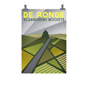 Handmade Cyclist De Ronde: The Tour of Flanders Cycling Art Print