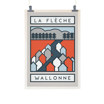 Handmade Cyclist Flèche Wallone Cycling Art Print