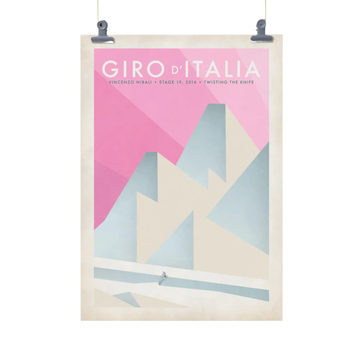 Handmade Cyclist Giro d'Italia Cycling Art Print