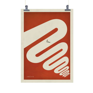 Handmade Cyclist King of the Mountains Cycling Art Print