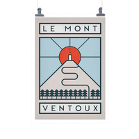Handmade Cyclist Le Mont Ventoux Cycling Art Print