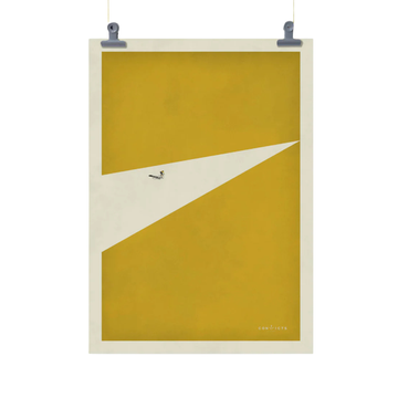 Handmade Cyclist Maillot Jaune Cycling Art Print