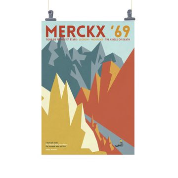 Handmade Cyclist Merckx 69 Cycling Art Print