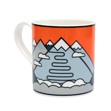 Handmade Cyclist Passo Stelvio Mug