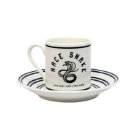 Handmade Cyclist Race Snake Espressotasse & Untertasse