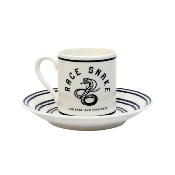 Handmade Cyclist Race Snake Espressotasse & Untertasse