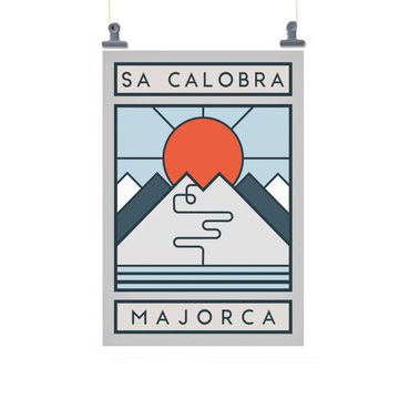 Handmade Cyclist Sa Calobra Cycling Art Print