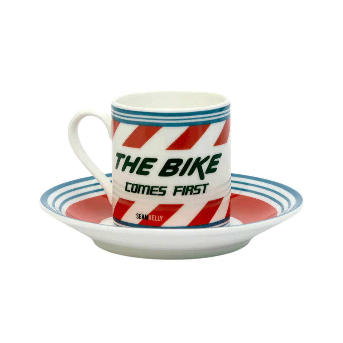 Handmade Cyclist Sean Kelly Espressotasse & Untertasse
