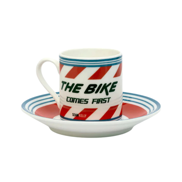 Handmade Cyclist Sean Kelly Espressotasse & Untertasse
