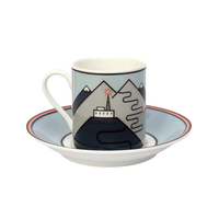 Handmade Cyclist Telegraphe Galibier Espressotasse & Untertasse