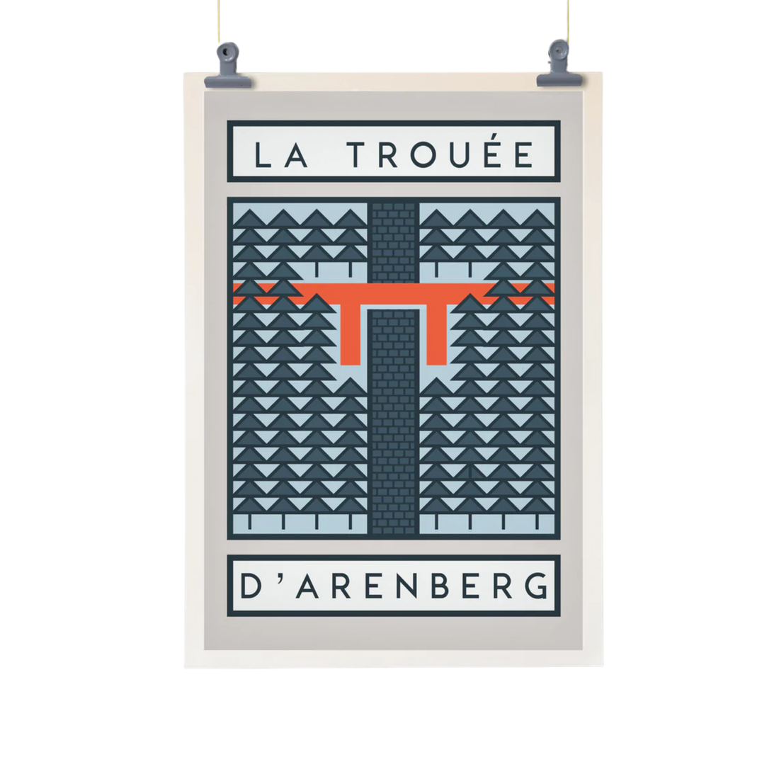 Handmade Cyclist The Arenberg Trench, Parix-Roubaix Cycling Art Print
