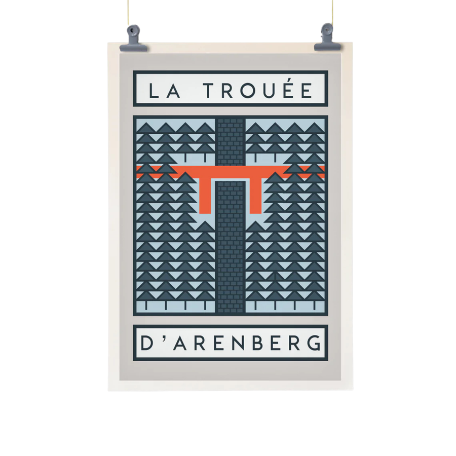Handmade Cyclist The Arenberg Trench, Parix-Roubaix Cycling Art Print