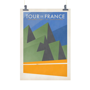 Handmade Cyclist Tour de France Cycling Art Print