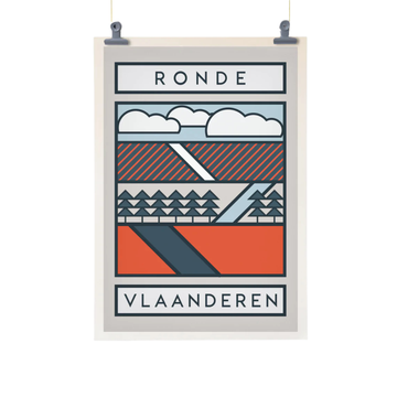 Handmade Cyclist Tour of Flanders Cycling Art Print