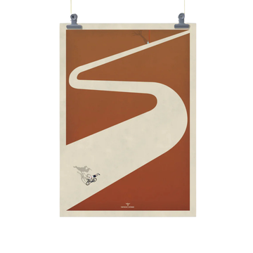Handmade Cyclist Victory Salutes: Pidcock Cycling Art Print