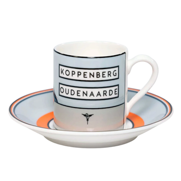 Tasse et soucoupe expresso Cyclist Le Mont Ventoux faites à la main