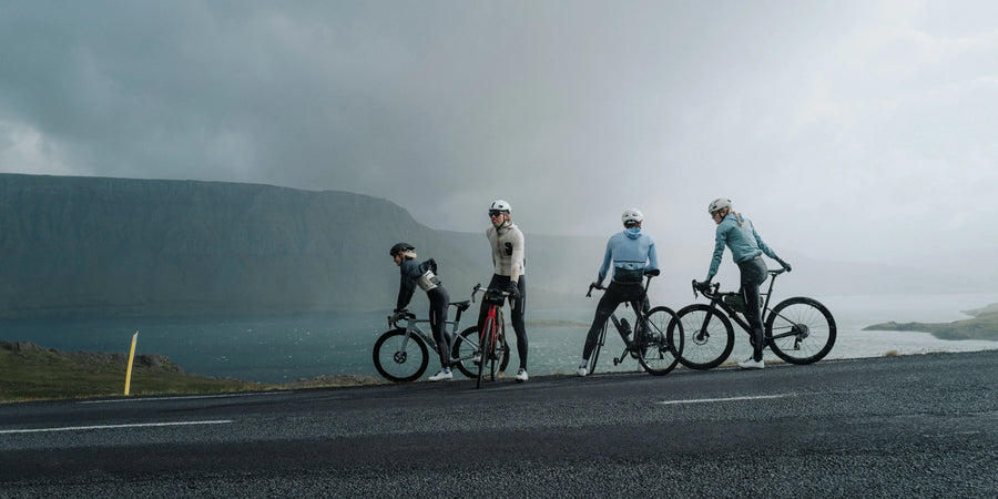 Café du Cycliste Ingrid Men's Microfleece Cycling Jersey Long Sleeve Radtrikot langarm Pearl Grey