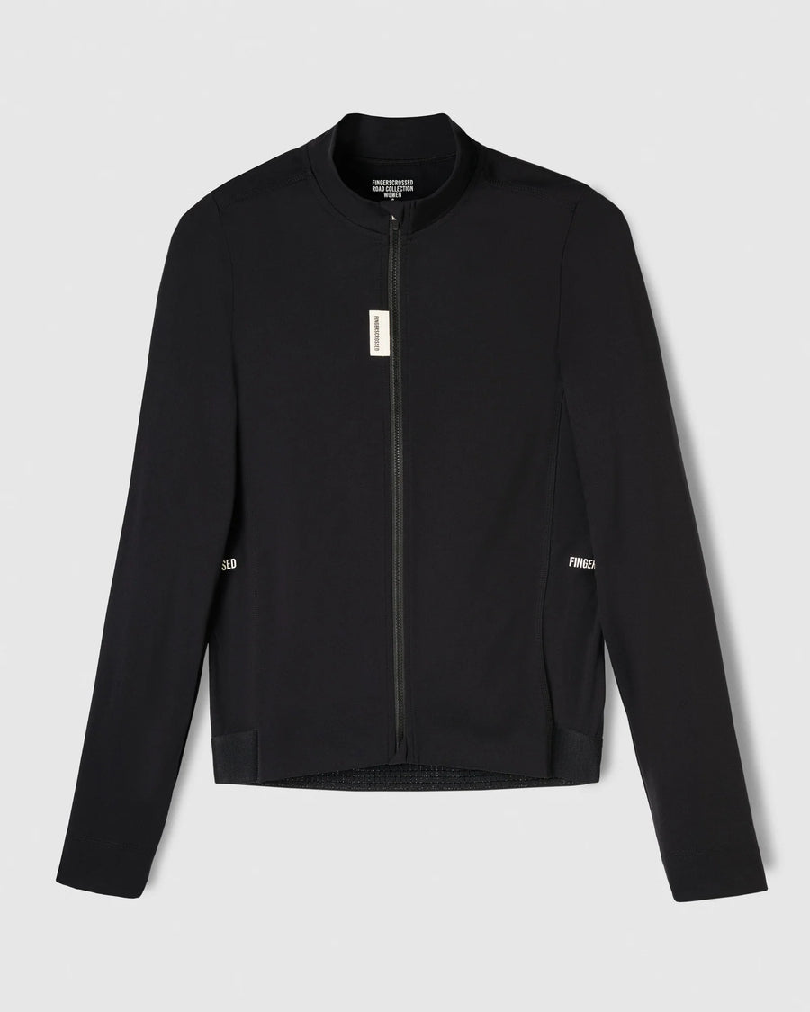 Fingercrossed Road Jersey LS Women Radtrikot langarm Black