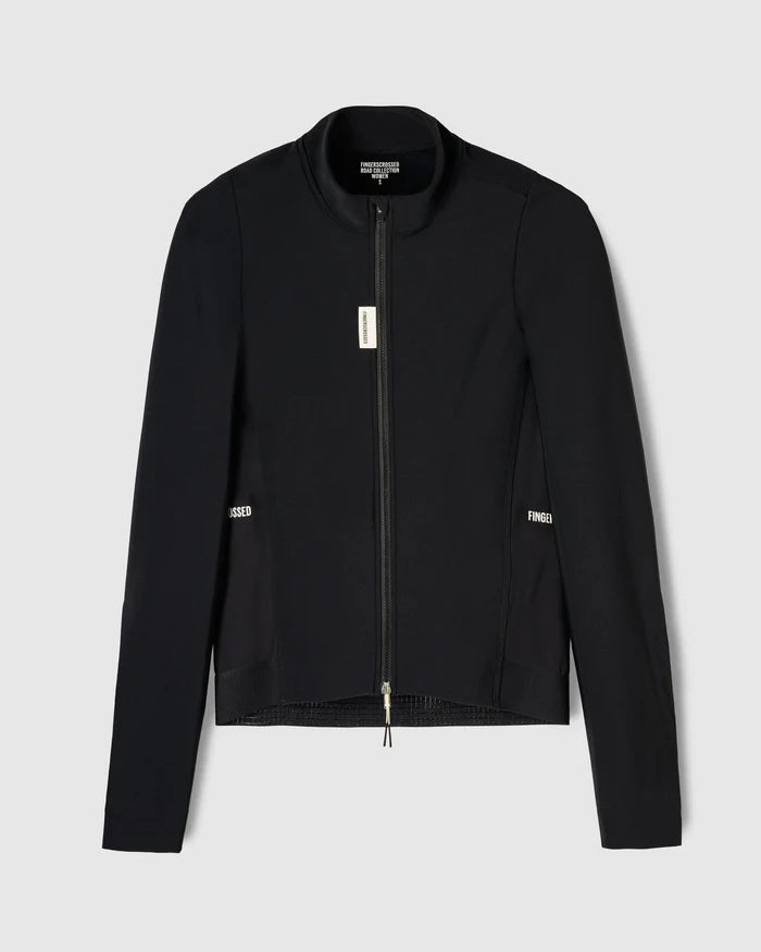 Fingercrossed Road Jersey LS Thermal Women Radtrikot langarm Black