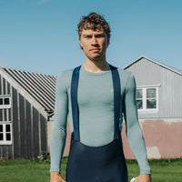 Café du Cycliste Judith Men's Merino Base Layer Radunterhemd langarm Deep Water