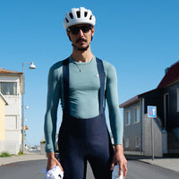 Café du Cycliste Judith Men's Merino Base Layer Radunterhemd langarm Deep Water