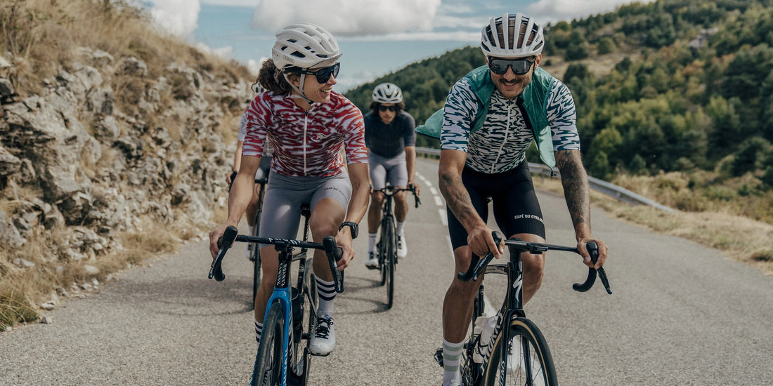 Café du Cycliste Men's Superlight Jersey Laurette Radtrikot Stars / Dark Sea