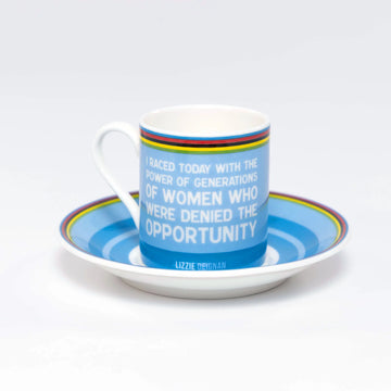 Handmade Cyclist Lizzie Deignan Espressotasse & Untertasse