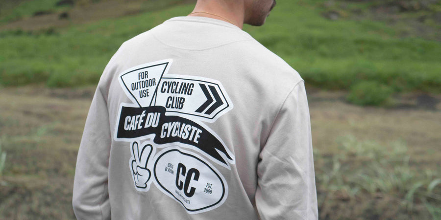 Café du Cycliste Marlene Unisex Cotton Sweatshirt Pearl Grey